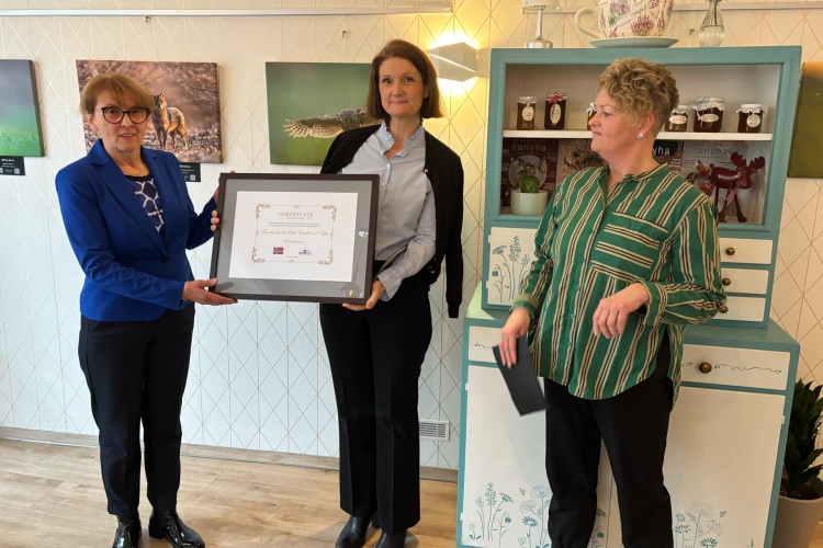 4 millió forintot adományoztak a norvég feleségek, a pápai beteg gyermekeket támogató alapítványnak