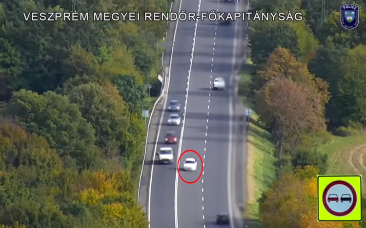 Drónnal ellenőrizték a forgalmat a rendőrök Városlődnél