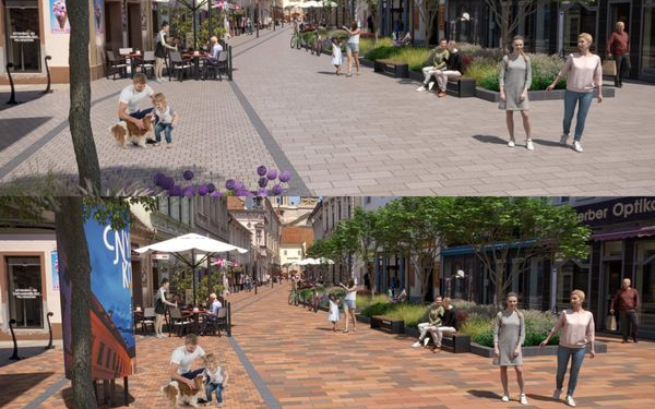 Újabb látványtervek kerültek ki a Kossuth utcáról, önnek melyik burkolat tetszene jobban?