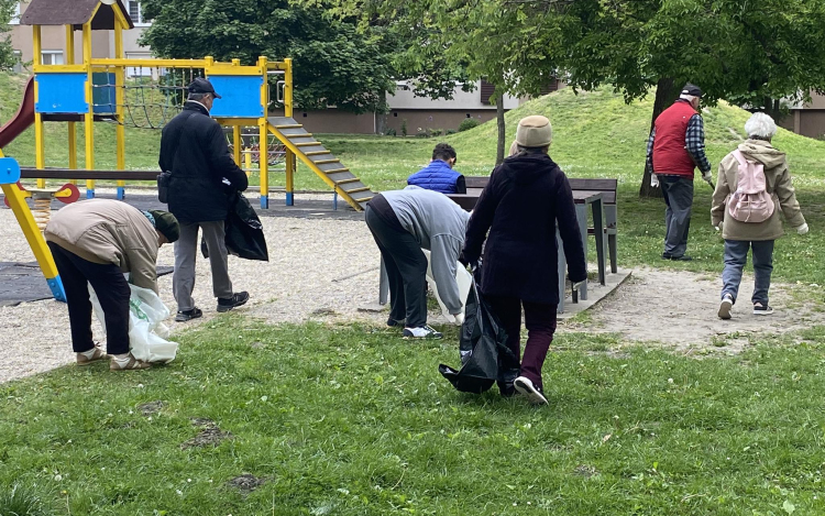 A város több pontján szedték a szemetet