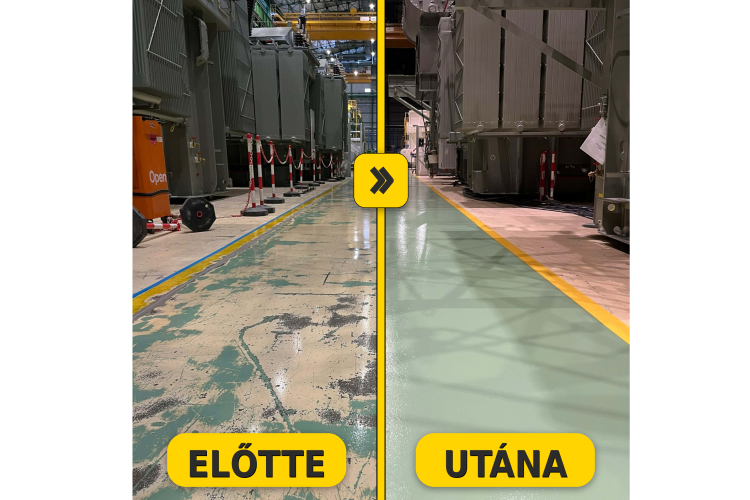 Ipari padló javítás és padlófelújítás PU rendszerrel