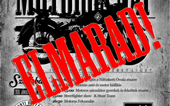 Elmarad a Jótékonysági Motoros Nap