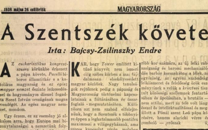 »A béke és a szeretet városa egy felfordult világ közepén.« – 85 esztendővel ezelőtt történt