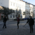 Ostormenet Pápa belvárosában, szilveszter napján